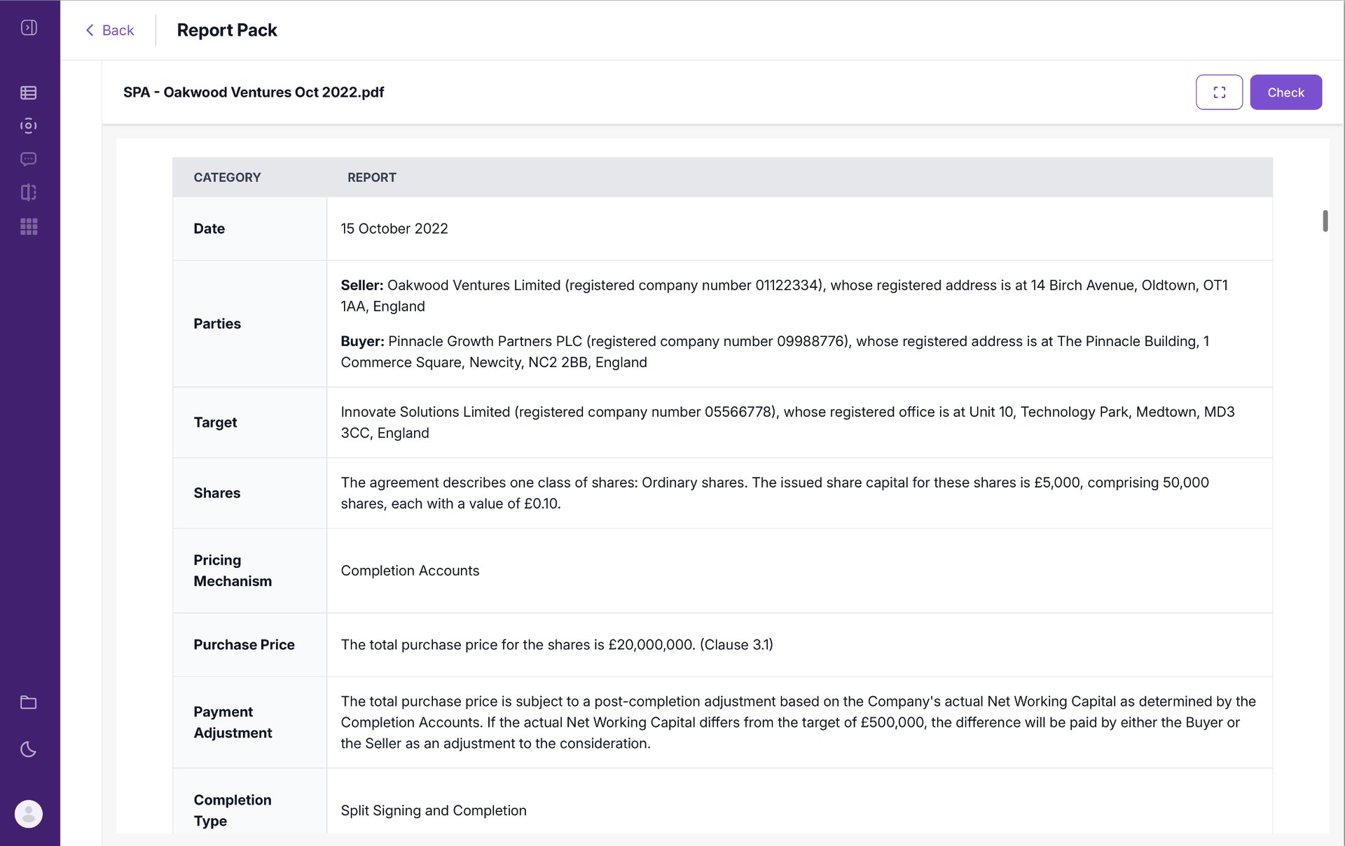 M&A Due Diligence Agent solution