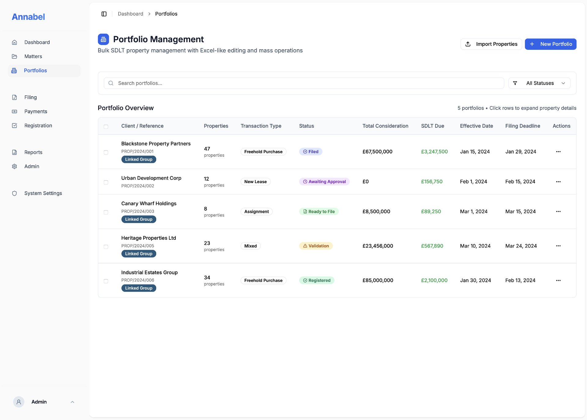SDLT Tracker solution